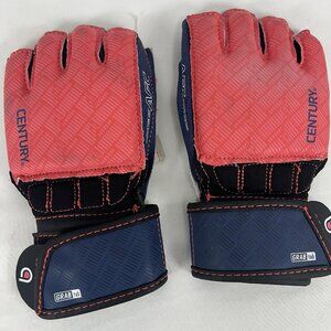 Century Red Blue BRAVE Grab Tab AFC Advanced Foam Core Workout Gloves M/L
